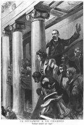 Explosion de dynamite à la Chambre des députés à Paris, décembre 1893